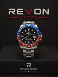 Rolex GMT Pepsi Bezel Stainless Steel Luxury Watch