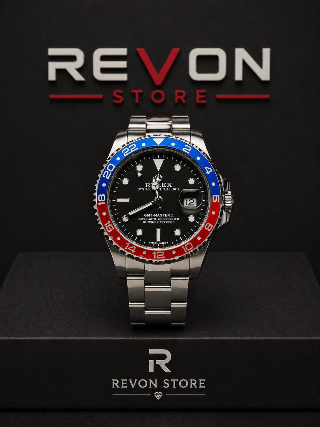 Rolex GMT Pepsi Bezel Stainless Steel Luxury Watch