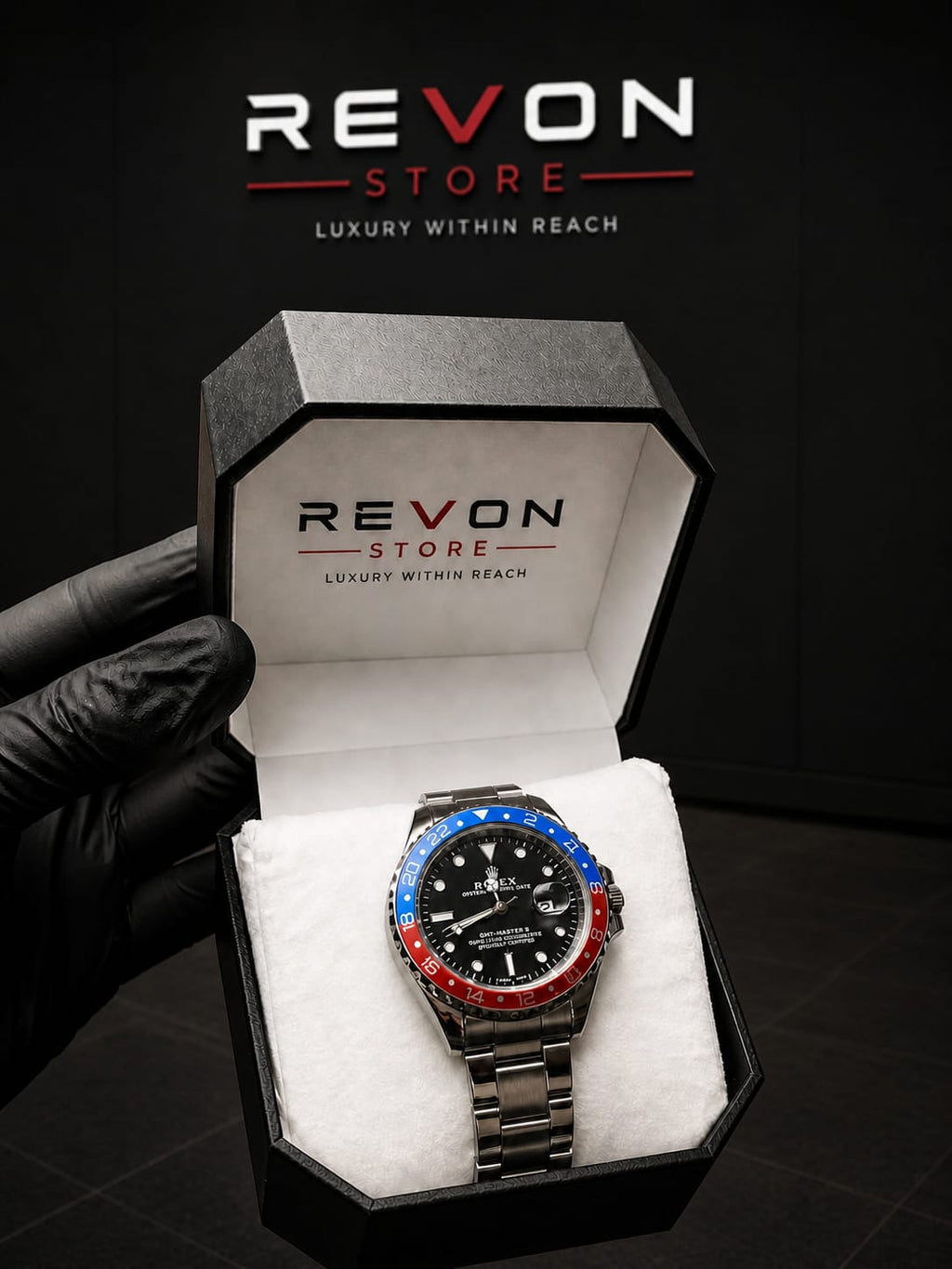 Rolex GMT Pepsi Bezel Stainless Steel Luxury Watch