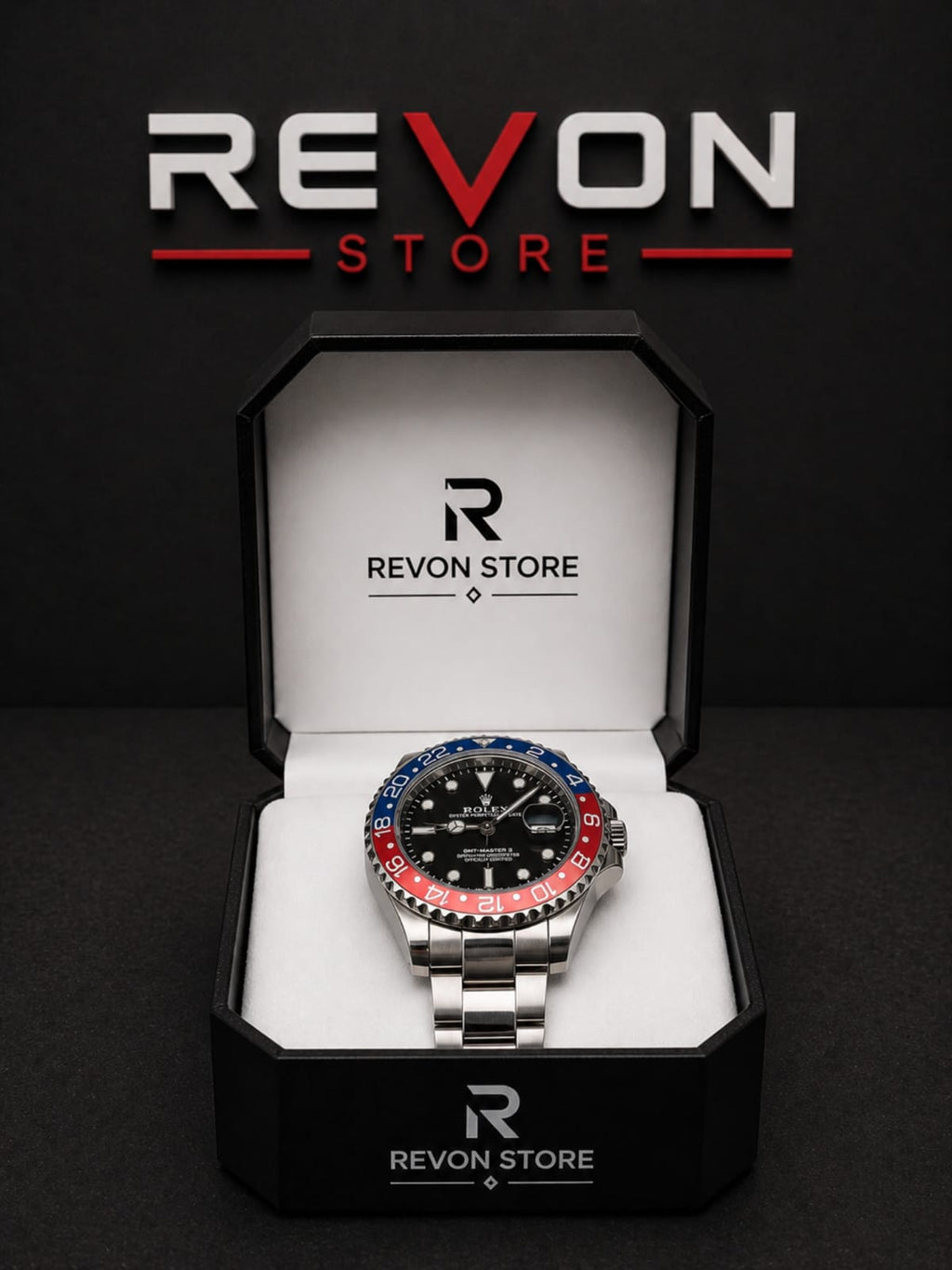 Rolex GMT Pepsi Bezel Stainless Steel Luxury Watch
