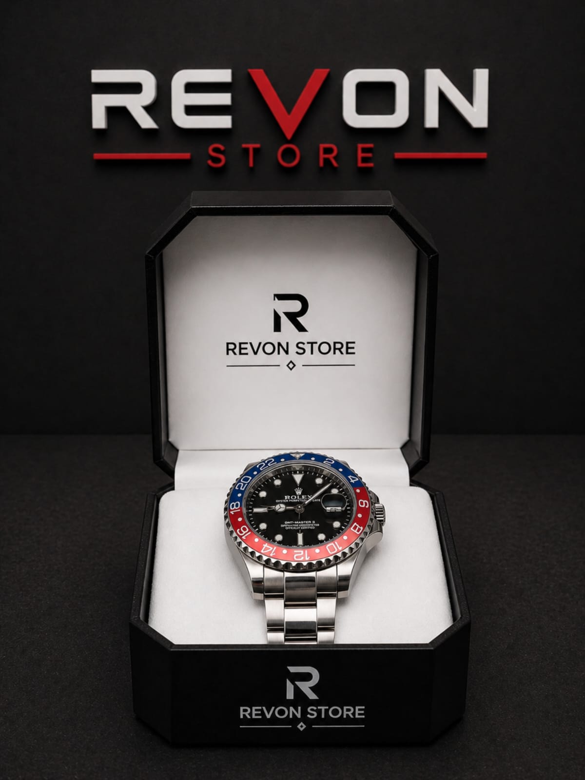 Rolex GMT Pepsi Bezel Stainless Steel Luxury Watch