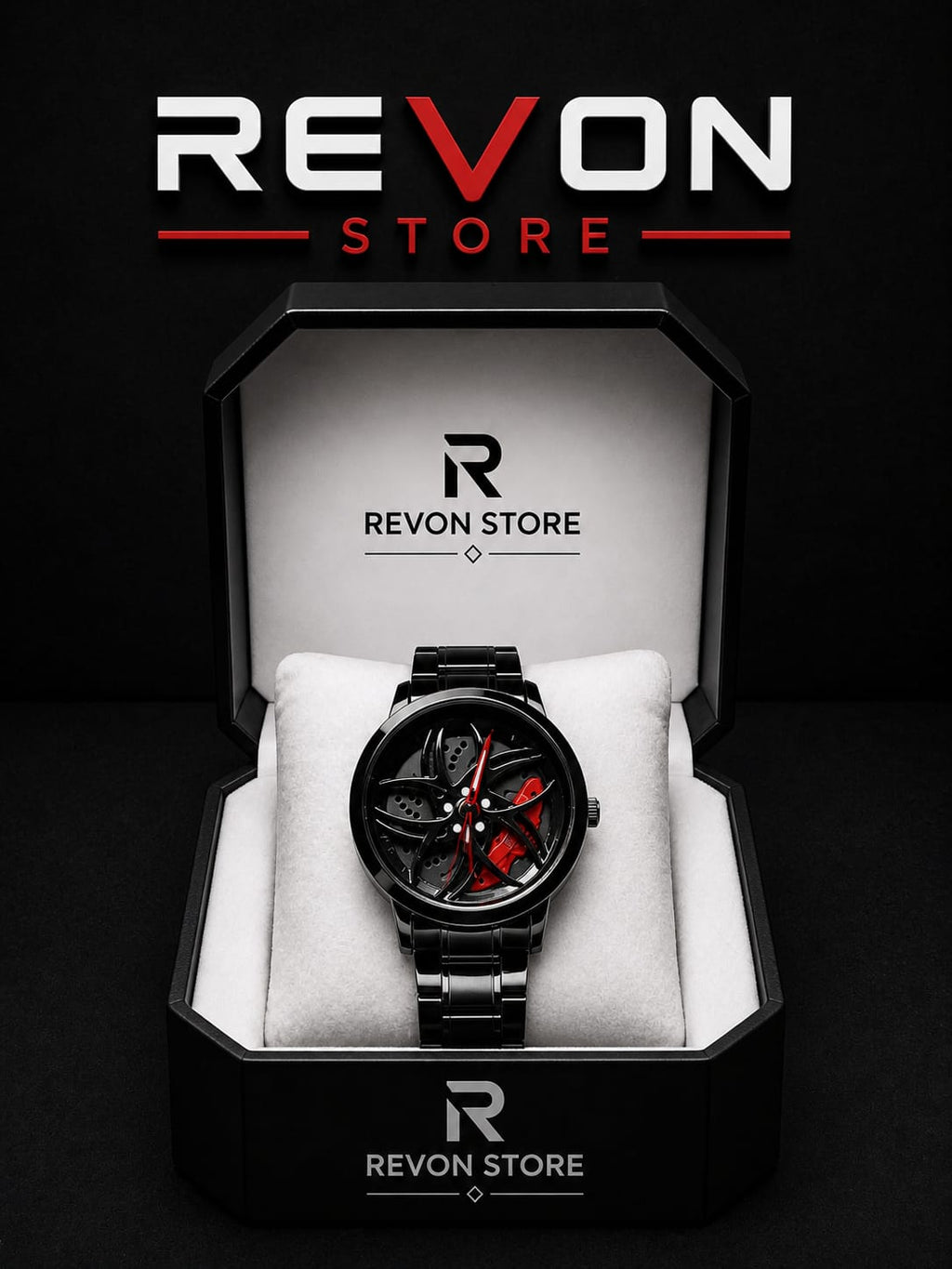 Men's Luxury Rotating Car Rim Watch