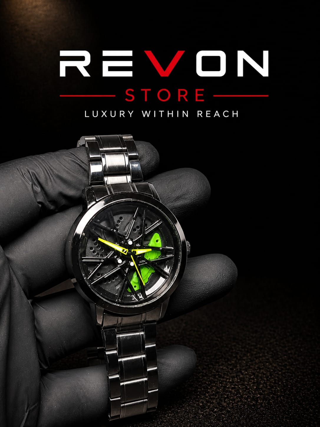 Men's Luxury Rotating Car Rim Watch