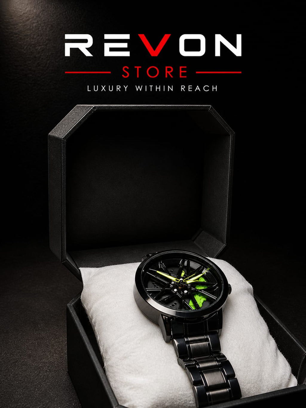 Men's Luxury Rotating Car Rim Watch